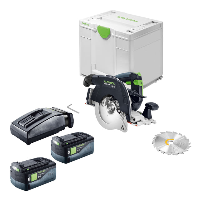 Festool HKC 55 KEB Basic Akku Handkreissaege 18 V 160 mm Brushless 2x Akku 5 0 Ah Ladegeraet Systainer 0 - toolbrothers