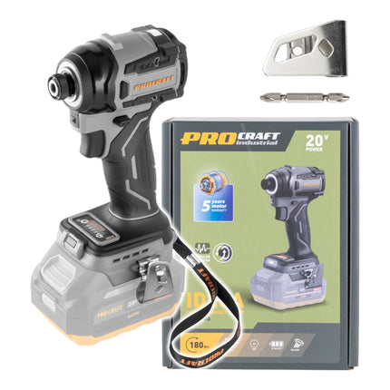 Procraft ID20Abb Akku Schlagschrauber 20 V 180 Nm 1 4 Solo ohne Akku ohne Ladegeraet 1 - toolbrothers