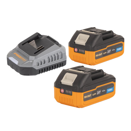 Procraft Industrial AG125Bbb Akku Winkelschleifer 20 V 125 mm Brushless 2x Akku 4 0 Ah Ladegeraet RHINO Toolcase 4 - toolbrothers