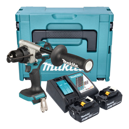 Makita DHP 492 RGJ Akku Schlagbohrschrauber 18 V 141 Nm Brushless 2x Akku 6 0 Ah Ladegeraet Makpac 0 - toolbrothers