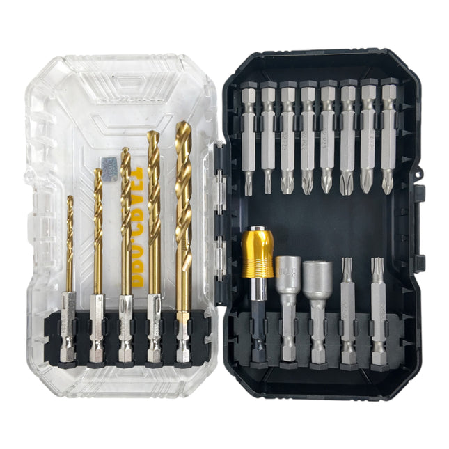 Procraft DBS 18 Bit und Bohrer Set 18 teilig S2 Stahl Phillips Pozidriv Torx 0 - toolbrothers