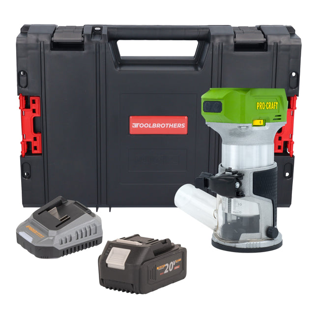 Procraft POB24bb Akku Multifunktionsfraese 20 V 6 8 mm Brushless 1x Akku 4 0 Ah Ladegeraet RHINO Toolcase 0 - toolbrothers