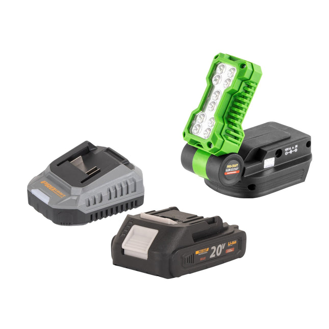 Procraft LL20bb Akku LED Strahler 20 V 500 lm 1x Akku 2 0 Ah Ladegeraet 0 - toolbrothers
