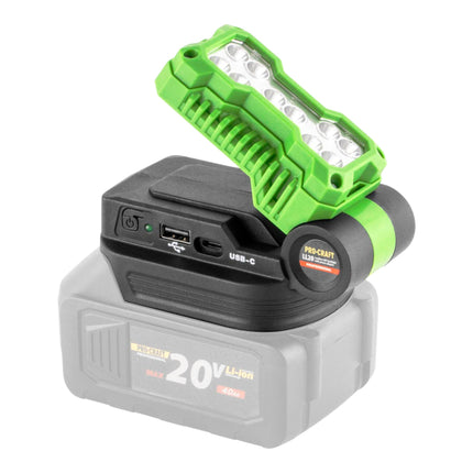 Procraft LL20bb Akku LED Strahler 20 V 500 lm 1x Akku 4 0 Ah Ladegeraet 2 - toolbrothers