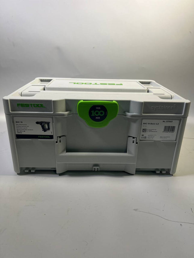 Festool BHC 18 Basic Akku Bohrhammer 18 V 25 Nm 1 8 J SDS Plus Brushless 576511 Systainer Leicht Gebraucht 1 - toolbrothers