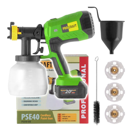 Procraft PSE40bb Akku Farbspritzpistole 20 V Solo ohne Akku ohne Ladegeraet 0 - toolbrothers