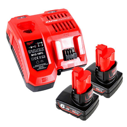 Milwaukee M12 AL-602C Akku Baustrahler 12 V Li-Ion Leuchte + 2x 6,0 Ah Akku + Ladegerät - Toolbrothers