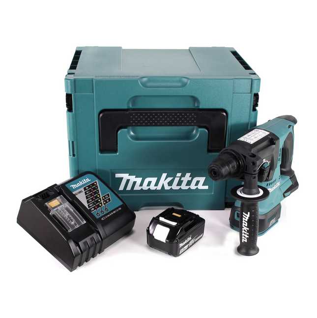 Makita DHR 242 RT1J Marteau perforateur sans fil 18V 2,0J SDS-plus Brushless + 1x batterie 5,0Ah + chargeur + Makpac