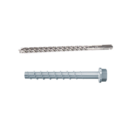 Vis à béton Fischer ULTRACUT FBS II 10x80mm 25/15/- 200 pièces tête hexagonale SW15 (553687) + Makita NEMESIS 2 SDS-Plus 10x215mm (B-58213).