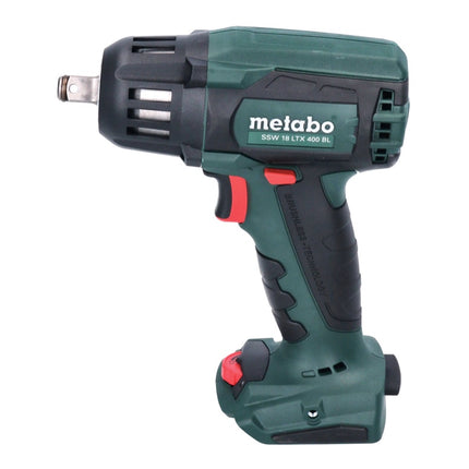 Visseuse à chocs sans fil Metabo SSW 18 LTX 400 BL 18 V 400 Nm 1/2" brushless + 1x batterie 5,5 Ah + chargeur + métaBOX
