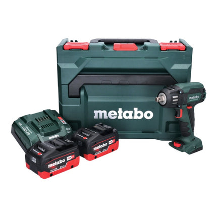 Visseuse à chocs sans fil Metabo SSW 18 LTX 400 BL 18 V 400 Nm 1/2" sans balais + 2x batterie 8,0 Ah + chargeur + métaBOX