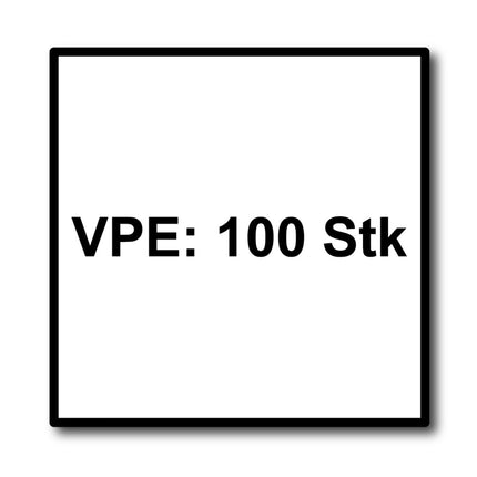 Meisterling Vis de façade 4,8x25 mm - 100 pièces (010020000021) tête plate 12 mm gris clair + Filetage partiel Torx en acier inoxydable V2A