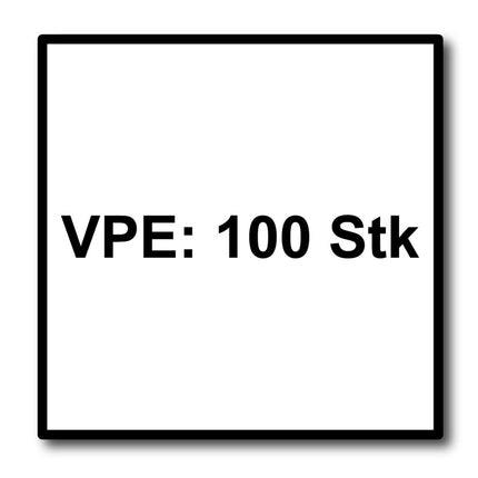 Meisterling Vis de façade 4,8x32 mm - 100 pièces (010020000121) tête plate 12 mm gris clair + Filetage partiel Torx acier inoxydable V2A