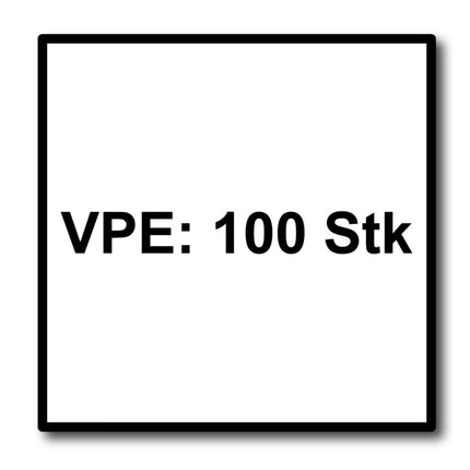 Meisterling Vis de façade 4,8x38 mm - 100 pièces (010020000231) tête plate 12 mm brun foncé + Filetage partiel Torx en acier inoxydable V2A