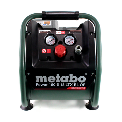 Metabo Power 160-5 18 LTX BL OF compresseur sans fil 18 V 8,0 bar sans brosse + 1x accu LiHD 5,5 Ah + chargeur