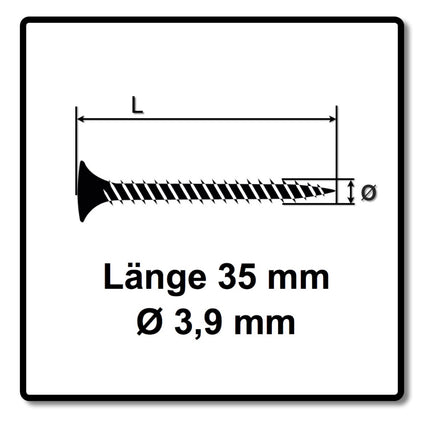 Senco DS5525-AC Tournevis chargeur DuraSpin 600 W 25 - 55 mm 11 Nm + Coffret + 2000x Vis chargeur 3,9 x 35 PH2 filetage fin