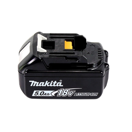 Makita DGA 519 T1J Meuleuse d'angle sans fil 18 V 125 mm Brushless X-Lock + 1x batterie 5,0 Ah + Makpac - sans chargeur