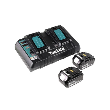 Makita DHS 900 PF2 scie circulaire à main sur batterie 36 V (2x 18 V) 235 mm sans balais + 2x batterie 3,0 Ah + double chargeur