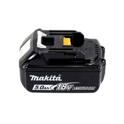 Cisaille à gazon sans fil Makita DUM 604 T1 18 V + rallonge de poignée avec rouleau + 1x batterie 5,0 Ah - sans chargeur