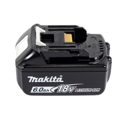 Cisaille à gazon sans fil Makita DUM 604 G1 18 V + rallonge de poignée avec rouleau + 1x batterie 6,0 Ah - sans chargeur