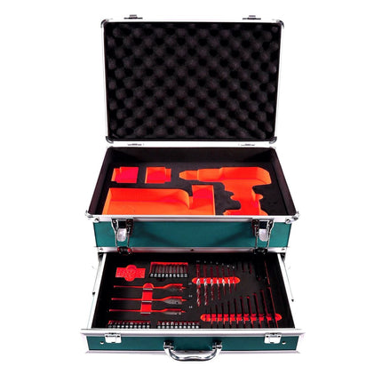 Makita DHP 484 SGTX Perceuse-visseuse à percussion sans fil 18 V 54 Nm Brushless + 2x Batteries 6,0 Ah + Chargeur + Jeu de 70 mèches + Mallette en aluminium TX