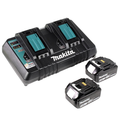 Makita DLM 432 PF2 Tondeuse à gazon sans fil 36 V ( 2x 18 V ) 43 cm sans balais + 2x batterie 3,0 Ah + double chargeur