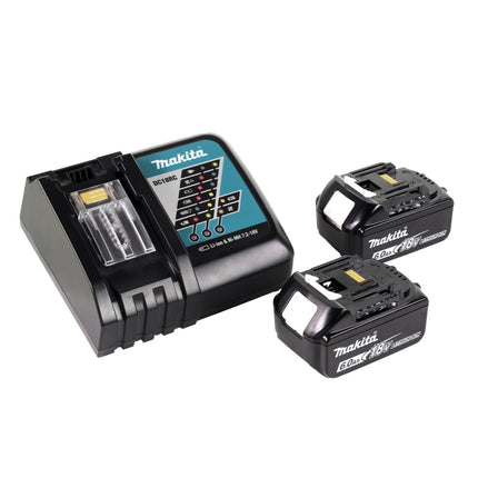 Makita DLM 382 RG2 batterie tondeuse 36 V ( 2x 18 V ) 38 cm 40 l + 2x batterie 6,0 Ah + chargeur