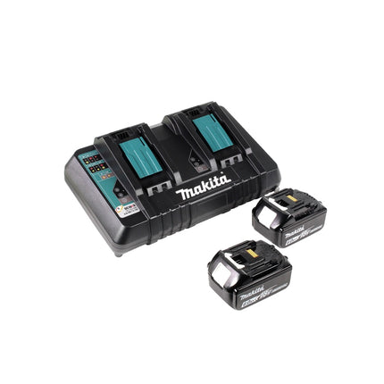 Makita DLM 382 PG2 batterie tondeuse 36 V ( 2x 18 V ) 38 cm 40 l + 2x batterie 6,0 Ah + double chargeur