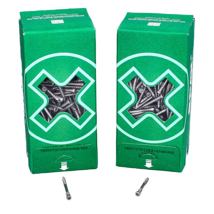 SPAX Vis de terrasse 5,0 x 50 mm en acier inoxydable A2 - 1000 pièces (2x 0537000500505)