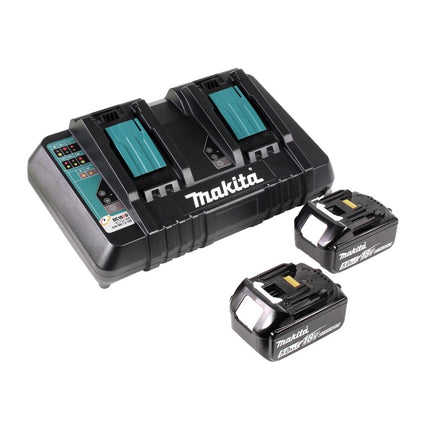 Makita DCE 090 PT2X1 tronçonneuse à batterie 36 V (2x 18 V) 230 mm sans balais + 2x batterie 5,0 Ah + double chargeur