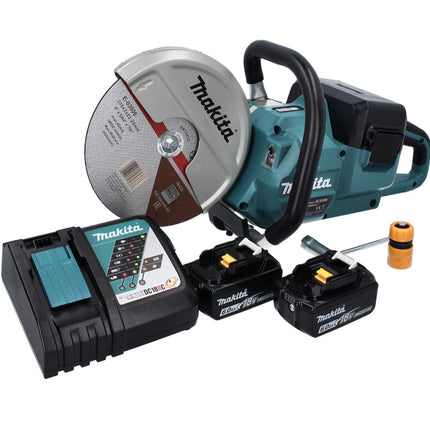Makita DCE 090 RG2X1 Découpeuse sans fil sans balai 230 mm 36 V (2x 18 V) + 2x Batteries 6 Ah + Chargeur