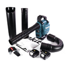 Makita DUB 363 G2V Souffleur / aspirateur de feuilles à batterie 36 V ( 2x 18 V ) Brushless + kit d'aspiration + 2x batterie 6,0 Ah - sans chargeur
