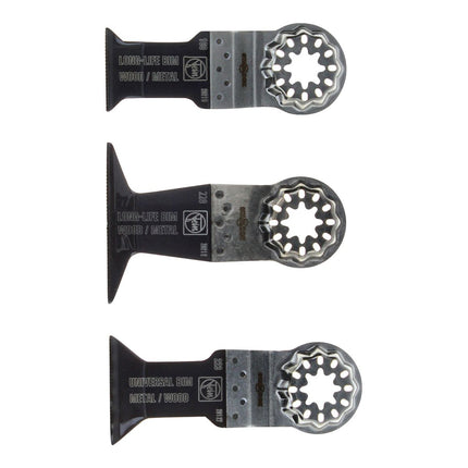 Fein MultiMaster AMM 300 Plus C Machine oscillante sans fil 12 V Starlock Plus + 1x Batterie 3 Ah + Chargeur  + Coffret + Set de 03 Lames de scie universelles