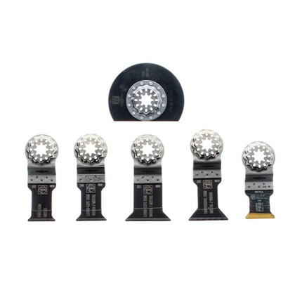 Fein MultiMaster AMM 300 Plus C Machine oscillante sans fil 12 V Starlock Plus + 1x Batterie 3 Ah + Chargeur + Set de 06 Lames de scie universelles + Coffret