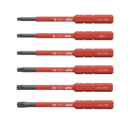 Wiha speedE II E-Tournevis - 7 pcs + 2x SlimBit + Batteries + Chargeur + L-Boxx Mini + Set d'embouts slimBit electric VDE Torx set - 6 pcs.