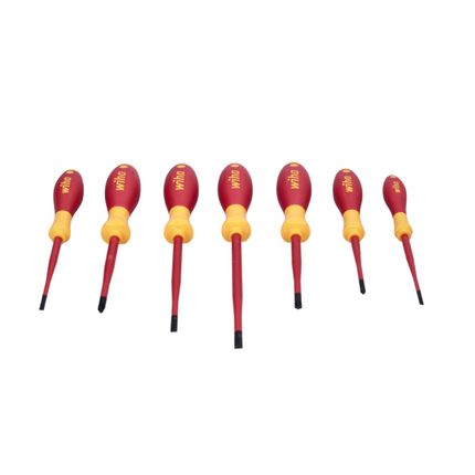 Wiha Jeu de tournevis SoftFinish electric slimFix - 7 pièces VDE 1000 V (44867) à fente / Phillips / Pozidriv