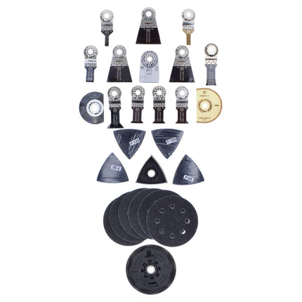 FEIN MultiMaster AMM 500 PLUS C Machine oscillante sans fil Starlock Plus 18 V + 2x Batteries 3 Ah + Chargeur + Coffret + Set d'accessoires, 34 pcs