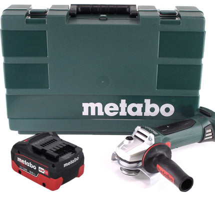 Metabo W 18 LTX 125 18 V 125 mm Meuleuse d'angle rapide sans fil (602174860) + 1x Batterie 10,0 Ah + Coffret - sans chargeur