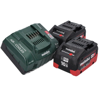 Metabo W 18 LTX 125 Quick 18 V 125 mm Meuleuse d'angle sans fil (602174840) + 2x Batteries 10,0 Ah + Chargeur + Coffret MetaLoc