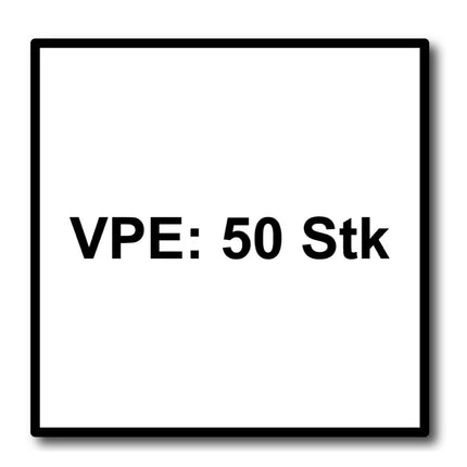 HECO MULTI MONTI plus SS Vis d'encrage 7,5x100mm, Vis à béton, Tête hexagonale avec embase, Zinguée bleue, A2K, 50 pcs. (49817)