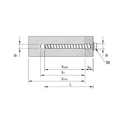 HECO MULTI MONTI plus SS Vis d'ancrage 7,5 x 40 mm, Vis à béton, Tête hexagonale avec écrou, Galvanisée Bleu, A2K - 200 pcs. ( 2x 48389 ).