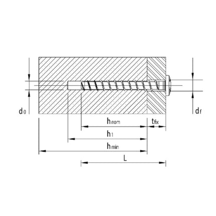 HECO MULTI MONTI plus MS Vis d’ancrage, 7,5 x 45 mm, Vis à béton, Tête ronde plate, T-Drive, Zingué bleu, A2K, 200 pcs. (2x 49829)