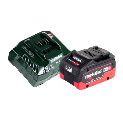 Cisaille à gazon et arbustes sans fil Metabo SGS 18 LTX Q 18 V + 1x batterie 8,0 Ah + chargeur + métaBOX