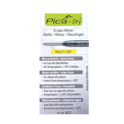 Pica DRY Mines de rechange jaune soluble dans l'eau - 20 pièces (2x 4032)