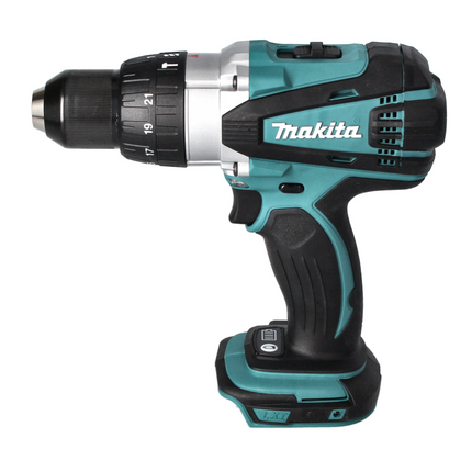 Makita DHP 458 RF1 Perceuse-visseuse à percussion sans fil 18 V 91 Nm + 1x Batterie 3,0 Ah + Chargeur + Jeu d'embouts - 40 pièces