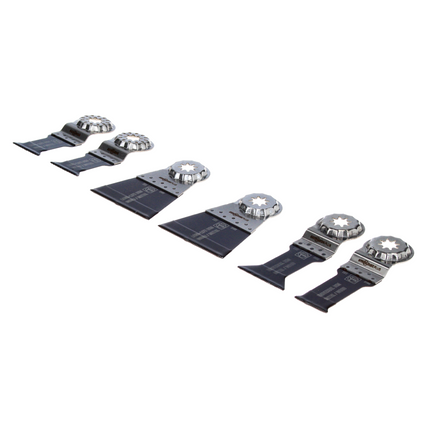 FEIN Best of E-Cut Jeu de lames de scie pour bois et métal Starlock Plus - 6 pièces. ( 35222967030 ) Acier HCS