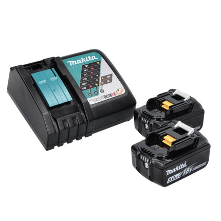 Makita DHP 458 RT Perceuse-visseuse à percussion sans fil 18 V 91 Nm + 2x Batteries 5,0 Ah + Chargeur