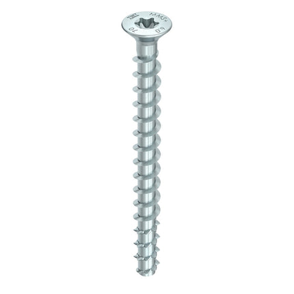 HECO MULTI MONTI plus F Vis d'ancrage 7,5x60mm, Vis à béton, Tête fraisée, T-Drive, Zinguée bleue, A2K, 50 pcs. (48511)