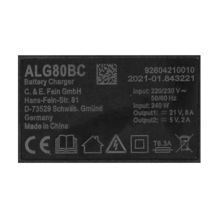 FEIN Set de démarrage sans fil 18 V + 2x Batteries 6 Ah + Chargeur ALG 80 BC (92604323010)