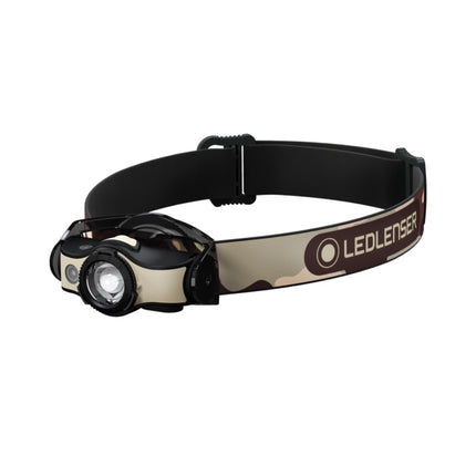 Ledlenser MH4 LED Lampe frontale 400 lm IPX4 Noir/Sable (502152) + 1x Batterie + 1x Câble de charge
